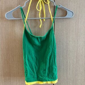 Urban Outfitters Green Camisole with Yellow Accent